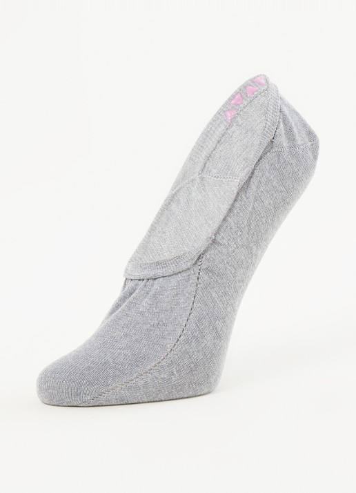 CADA Sneakersokken naadloos in 2-pack - detail lichtgrijs
