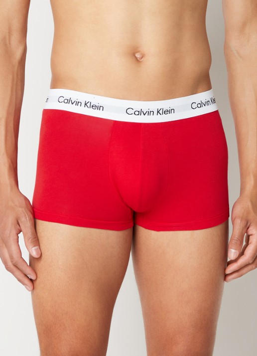 Calvin Klein 3-pack Low rise Trunk 2664 boxershorts - voorkant 2 rood