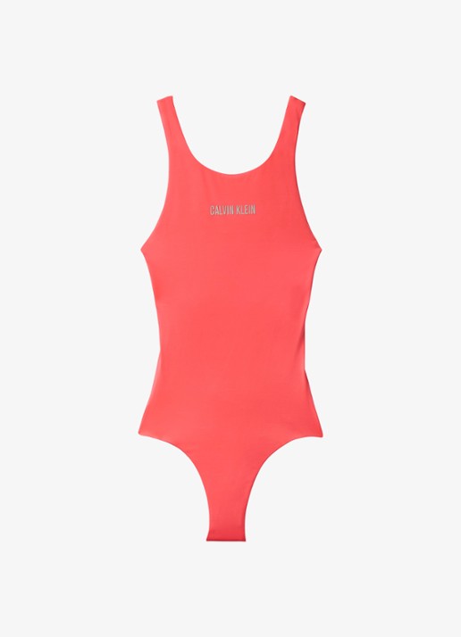 Calvin Klein Badpak met logo - voorkant roze
