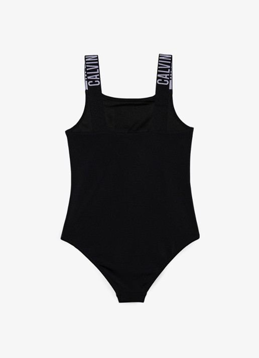 Calvin Klein Badpak met logoprint - achterkant zwart