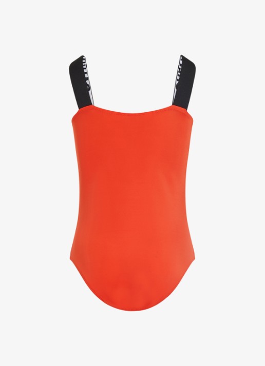 Calvin Klein Badpak met logoprint - achterkant roze