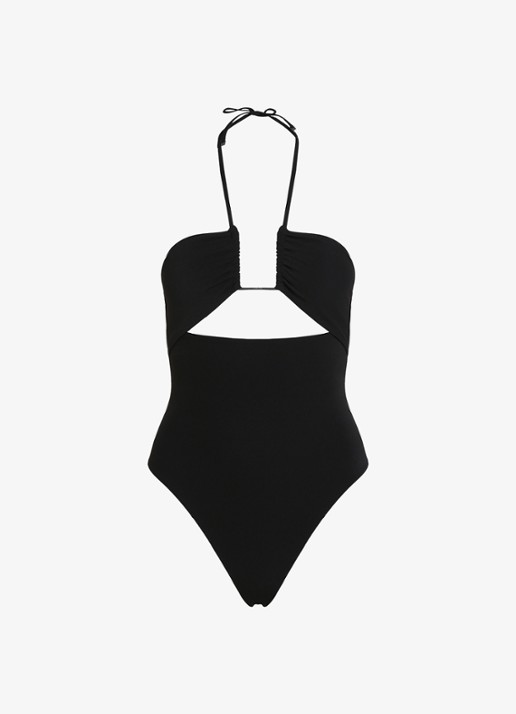 Calvin Klein Badpak met uitneembare vulling - voorkant 3 zwart