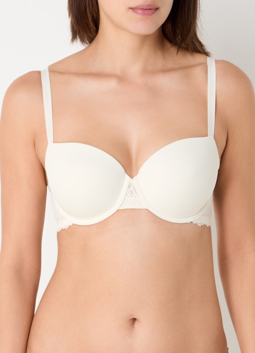 Calvin Klein Balconette BH met details van kant - detail 6 creme