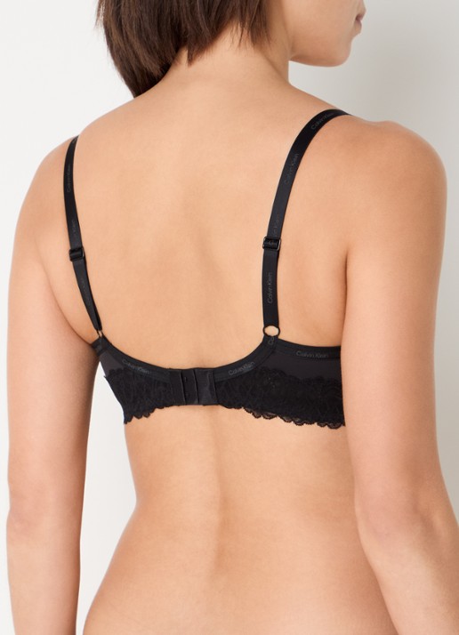 Calvin Klein Balconette BH met details van kant - achterkant 7 zwart