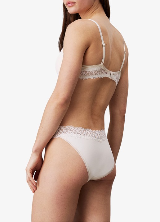 Calvin Klein Balconette BH met details van kant - achterkant 11 creme
