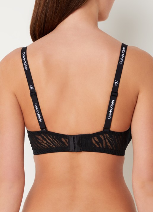 Calvin Klein Balconette bh met zebraprint en beugel - achterkant 2 black-ub1