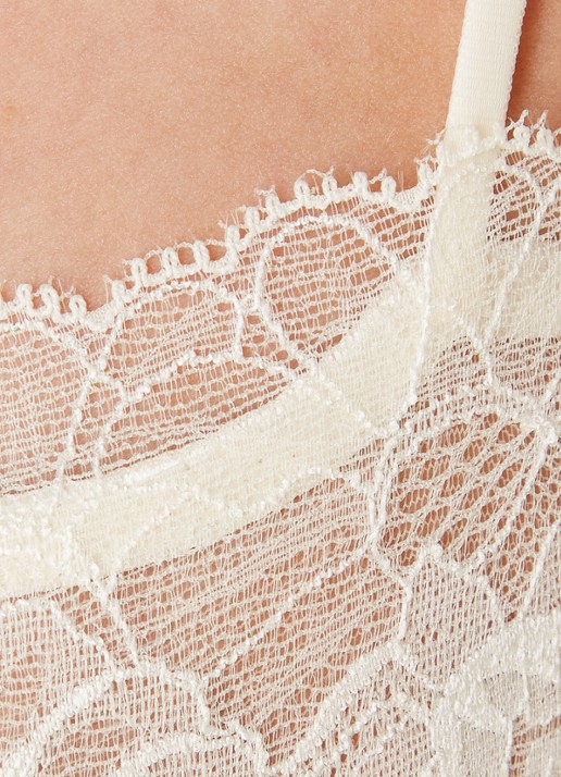 Calvin Klein Balconette bh van kant  - detail 2 gebroken wit