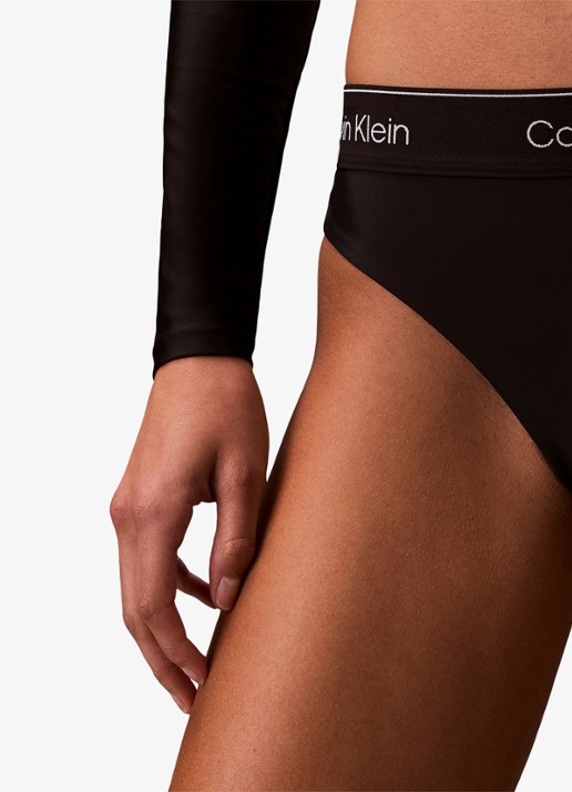 Calvin Klein Bikinislip met logoband - detail 4 zwart