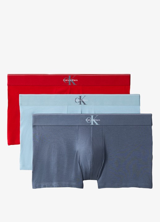 Calvin Klein Boxershorts met logoband in 3-pack - voorkant 4 rood