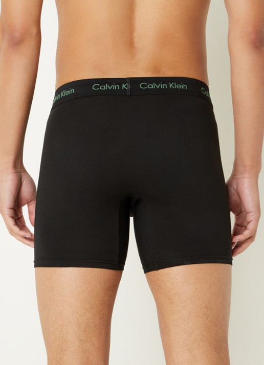 Calvin Klein Boxershorts met logoband in 3-pack - achterkant zwart