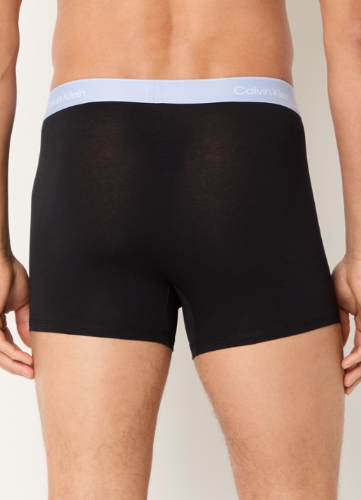Calvin Klein Boxershorts met logoband in 3-pack - achterkant 4 blauw