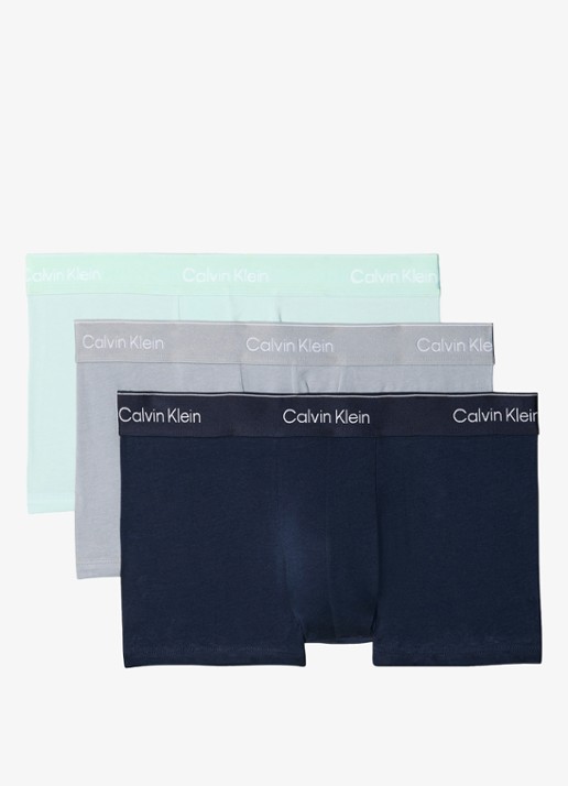 Calvin Klein Boxershorts met logoband in 3-pack - voorkant grijs
