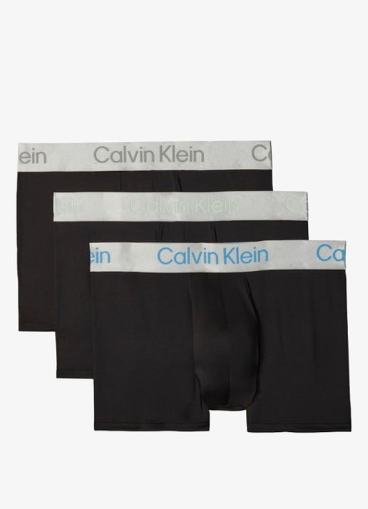 Calvin Klein Boxershorts met logoband in 3-pack - voorkant 2 beige