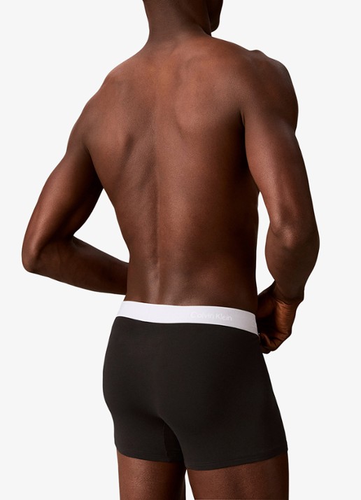 Calvin Klein Boxershorts met logoband in 3-pack - achterkant blauw