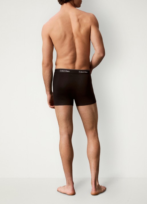 Calvin Klein Boxershorts met logoband in 3-pack - achterkant paars