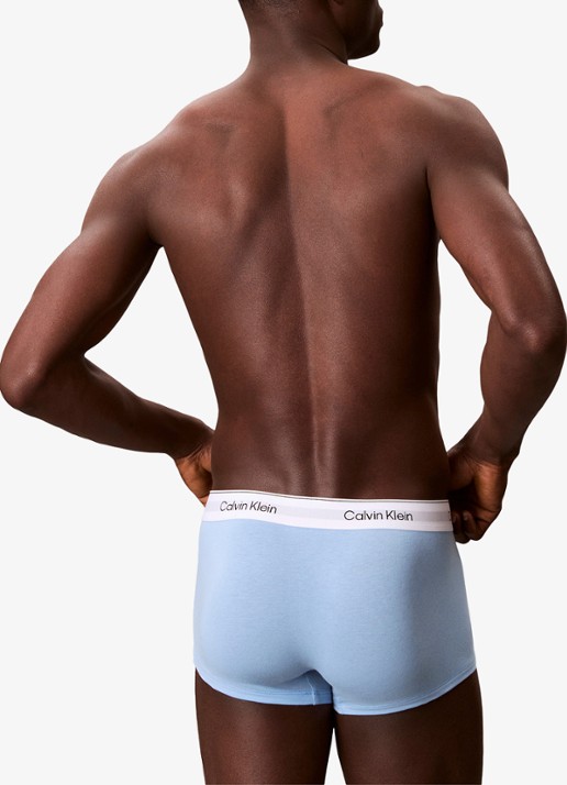 Calvin Klein Boxershorts met logoband in 3-pack - achterkant multicolor