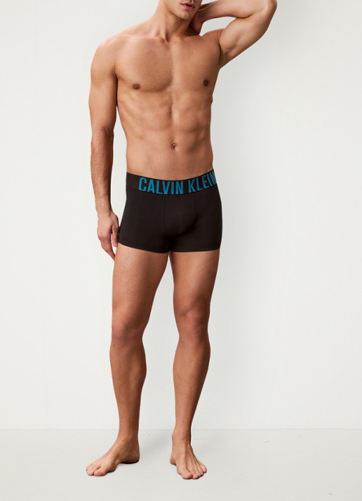 Calvin Klein Boxershorts met logoband in 3-pack - voorkant 3 zwart