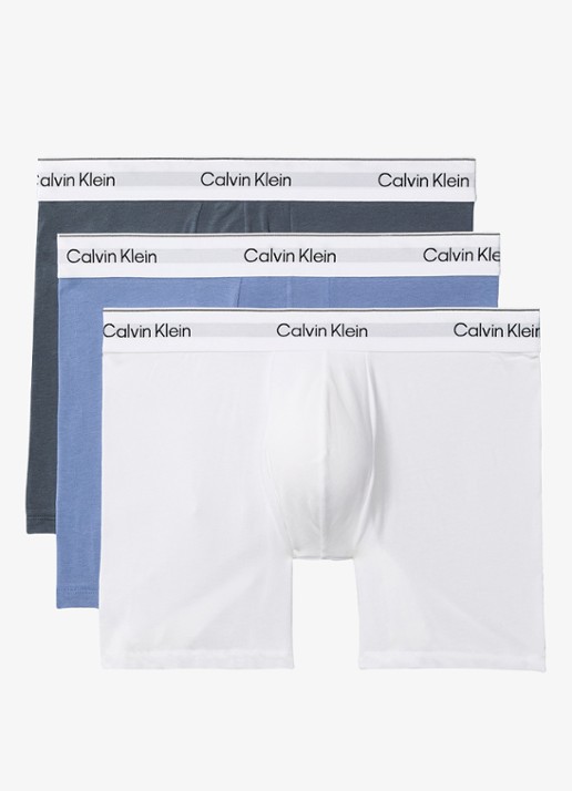 Calvin Klein Boxershorts met logoband in 3-pack - voorkant 5 wit