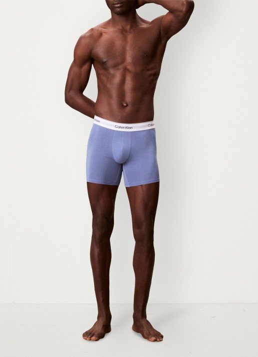 Calvin Klein Boxershorts met logoband in 3-pack - voorkant 6 wit