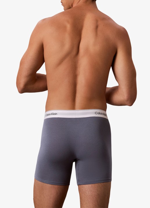 Calvin Klein Boxershorts met logoband in 3-pack - achterkant 3 beige