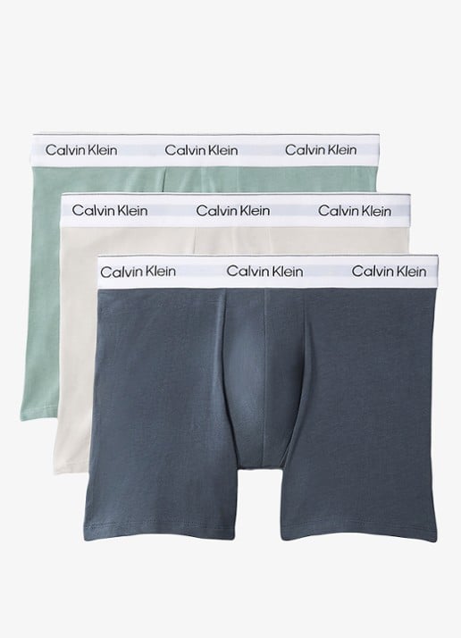 Calvin Klein Boxershorts met logoband in 3-pack - voorkant 4 groen