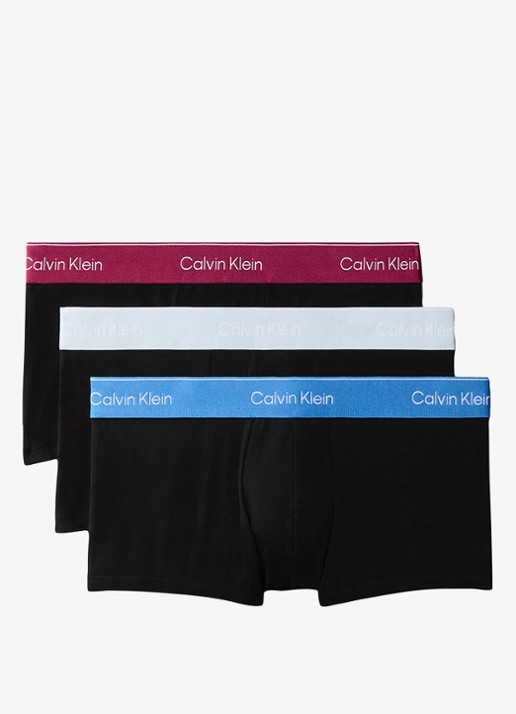 Calvin Klein Boxershorts met logoband in 3-pack - voorkant 5 blauw