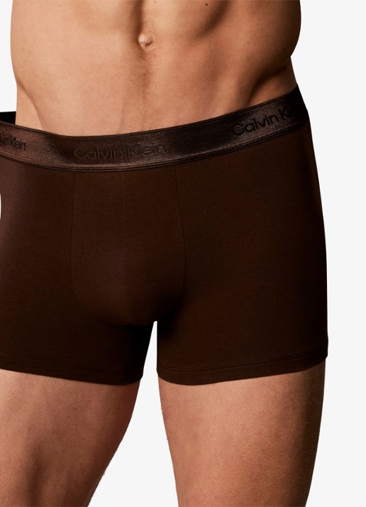 Calvin Klein Boxershorts met logoband in 3-pack - detail 2 bruin