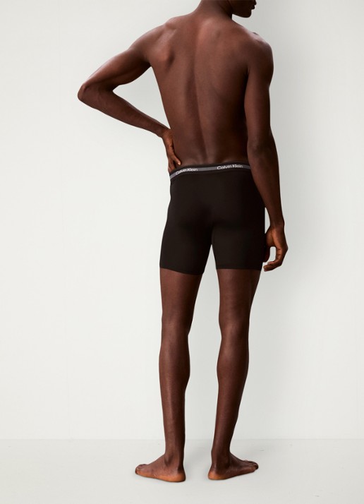 Calvin Klein Boxershorts met logoband in 3-pack - achterkant 6 zwart