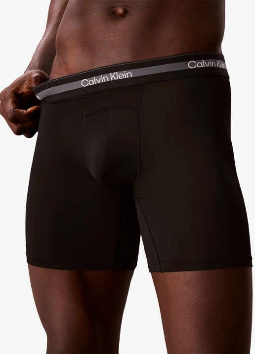 Calvin Klein Boxershorts met logoband in 3-pack - detail 2 zwart