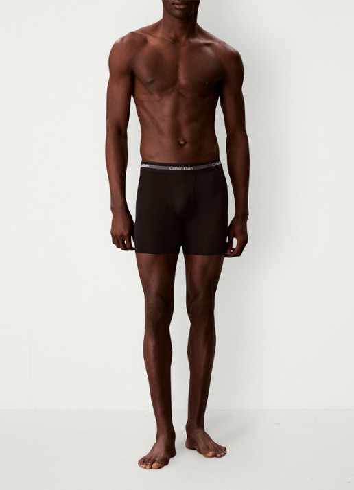 Calvin Klein Boxershorts met logoband in 3-pack - voorkant 5 zwart