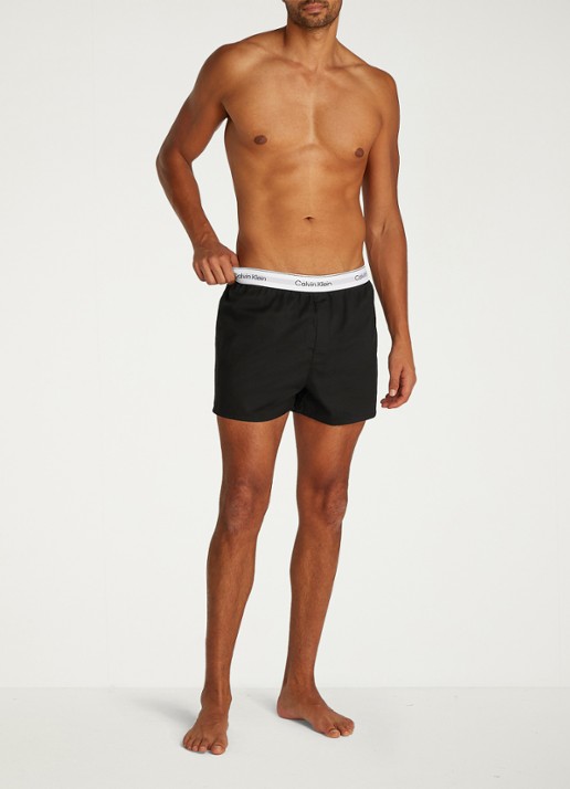 Calvin Klein Boxershorts met logoband in 3-pack - voorkant 3 zwart