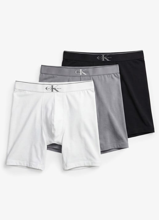 Calvin Klein Boxershorts met logoband in 3-pack - voorkant 2 grijs