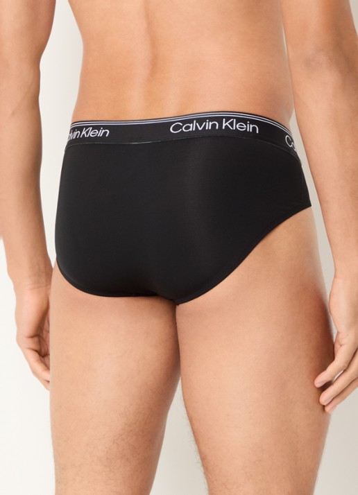 Calvin Klein Boxerslips met logoband in 3-pack - achterkant 2 zwart