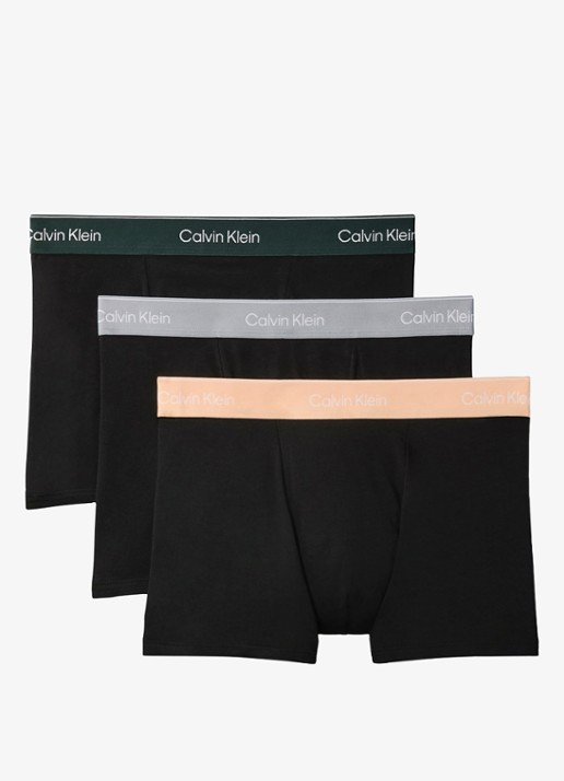 Calvin Klein Boxerslips met logoband in 3-pack - voorkant 4 zwart