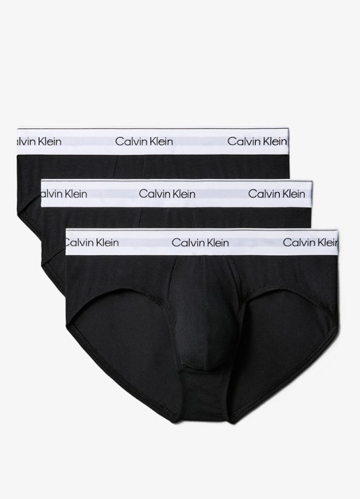 Calvin Klein Boxerslips met logoband in 3-pack - voorkant zwart