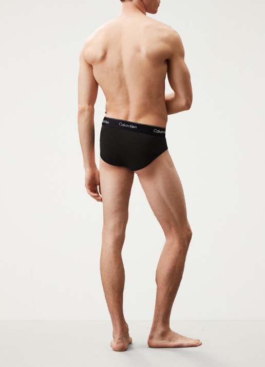 Calvin Klein Boxerslips met logoband in 3-pack - achterkant diepzwart