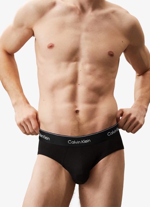 Calvin Klein Boxerslips met logoband in 3-pack - detail 4 diepzwart