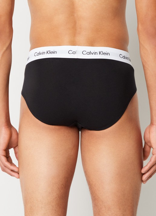 Calvin Klein Boxerslips met logoband in 3-pack - achterkant 2 zwart