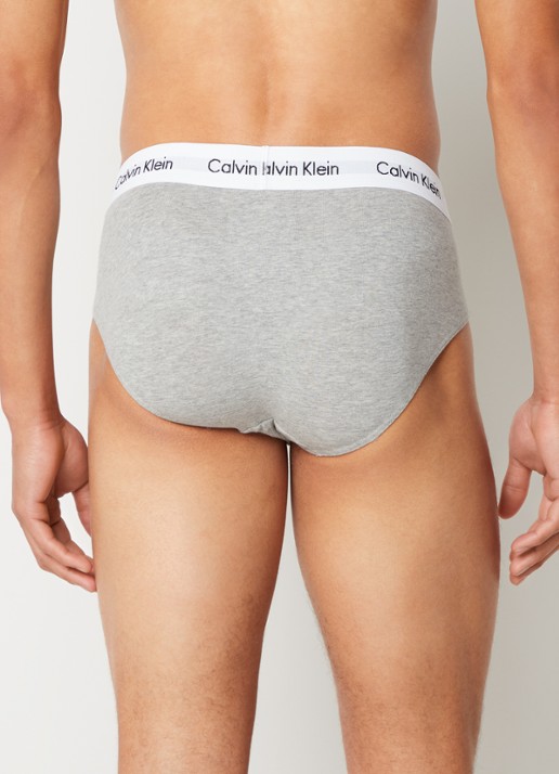 Calvin Klein Boxerslips met logoband in 3-pack - achterkant grijs