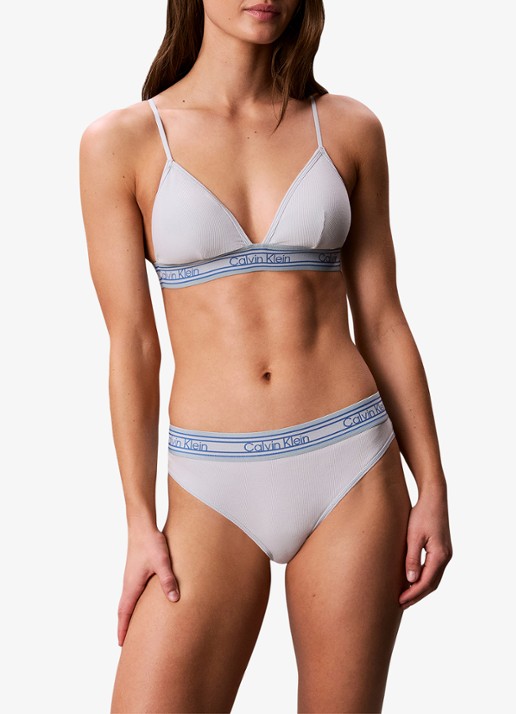 Calvin Klein Bralette met logoband en ribstructuur