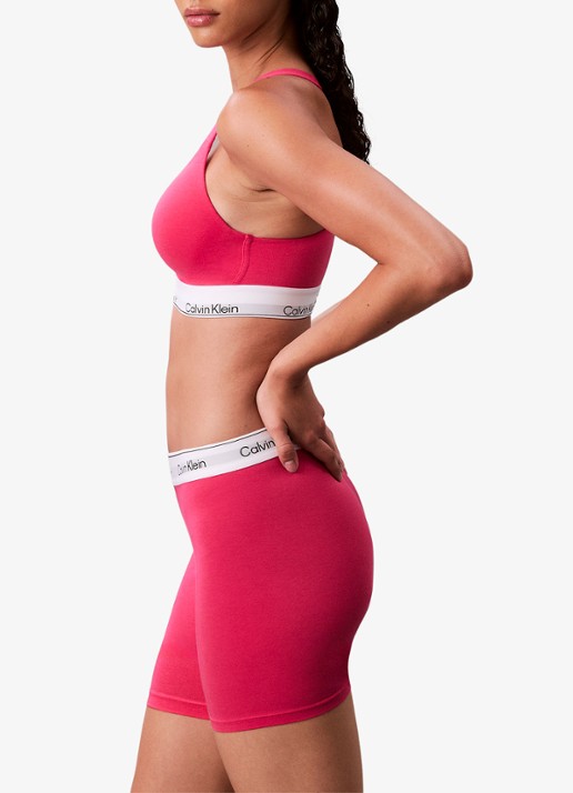 Calvin Klein Bralette met logoband - detail 7 donkerroze