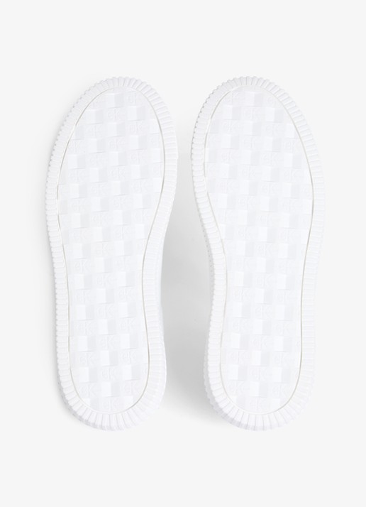 Calvin Klein CHUNKY LEATHER TRAINERS - detail 4 wit