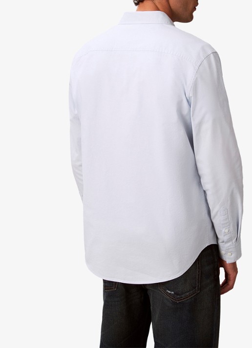 Calvin Klein Classix Oxford regular fit overhemd met logoborduring - achterkant 4 lichtblauw