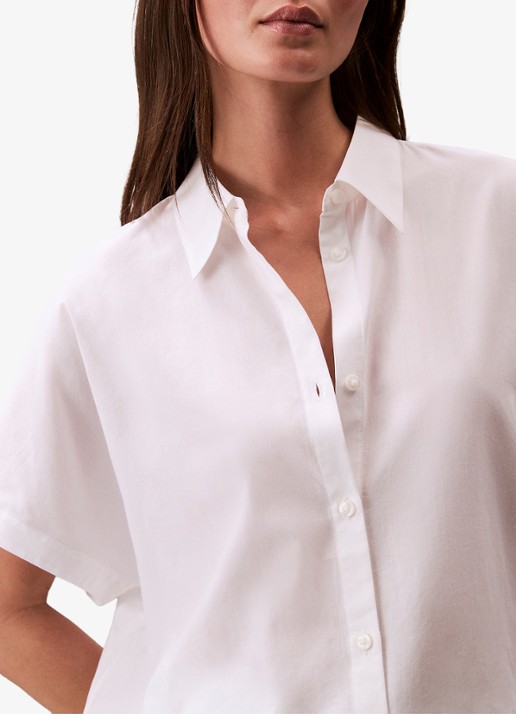 Calvin Klein Dolman blouse met vleermuismouw - detail 4 wit