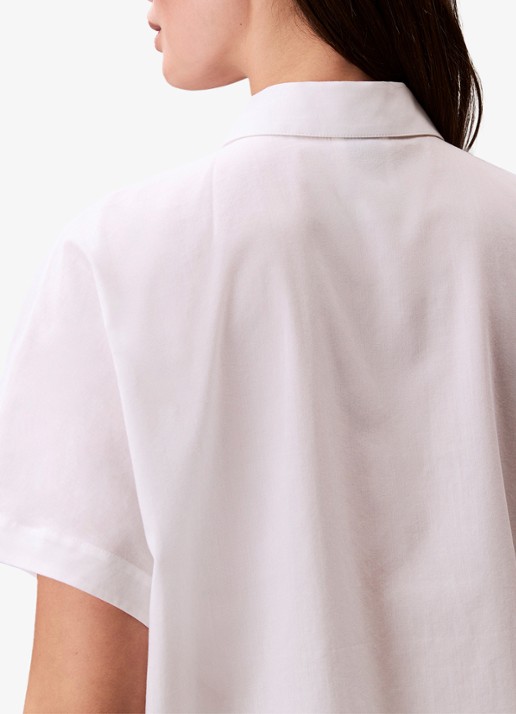 Calvin Klein Dolman blouse met vleermuismouw - detail 5 wit