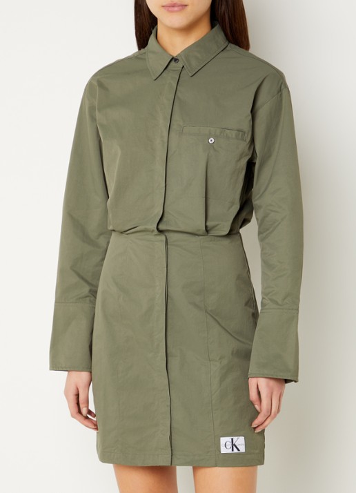 Calvin Klein Dusty mini blousejurk met logo