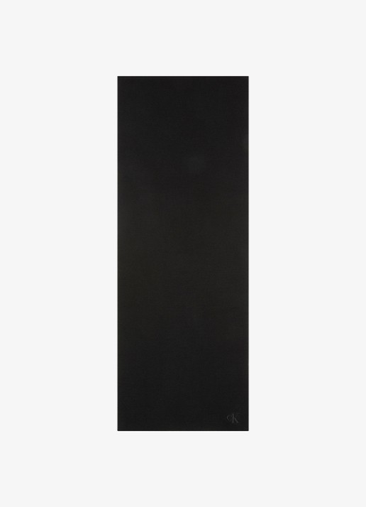 Calvin Klein Fijngebreide sjaal met logoborduring - detail 4 zwart