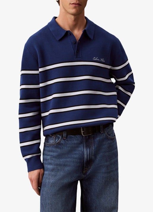 Calvin Klein Fijngebreide trui met streepprint
