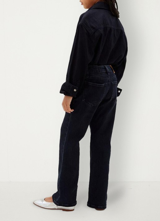 Calvin Klein Flared jeans met steekzakken - achterkant 2 donkerblauw