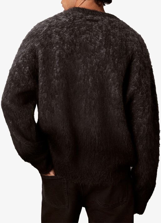 Calvin Klein Grofgebreide trui met ombré-effect - achterkant 3 donkergrijs